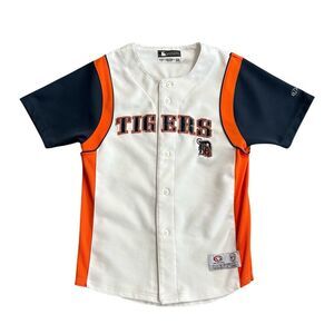 Detroit Tigers True Fan Embroidered Jersey Youth size M 12